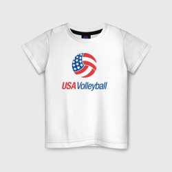 Детская футболка хлопок Волейбол Америки