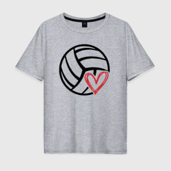 Мужская футболка хлопок Oversize Heart volleyball