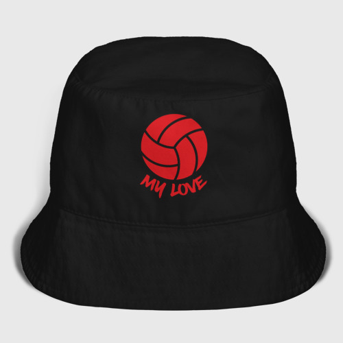 Мужская панама хлопок Volleyball my love, цвет черный