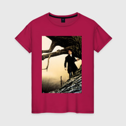 Женская футболка хлопок Сонная лощина Икабот  на дереве 
