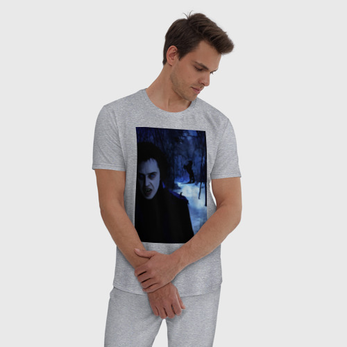 Мужская пижама хлопок с принтом Сонная лощина гессенский всадник, фото на моделе #1