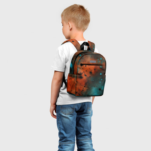 Детский рюкзак 3D с принтом Акварелика, фото на моделе #1