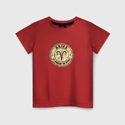 Детская футболка хлопок Овен Aries Золотой