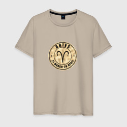 Мужская футболка хлопок Овен Aries Золотой