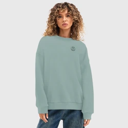 Женский свитшот oversize без начеса хлопок Овен aries маленький - фото 2