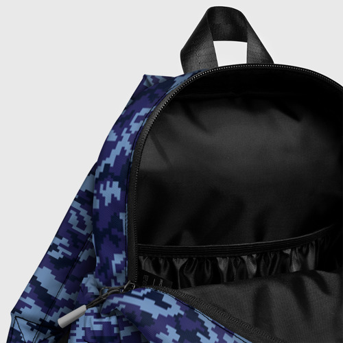 Детский рюкзак 3D с принтом Камуфляж синий - Тимур, фото #4