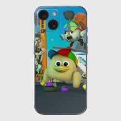 Чехол для iPhone 15 силиконовый с защитой камеры Маленький Мальчик Чикен Ган