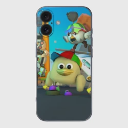 Чехол для iPhone 16 силиконовый с защитой камеры Маленький Мальчик Чикен Ган