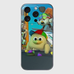 Чехол для iPhone 15 Pro Max силиконовый с защитой камеры Маленький Мальчик Чикен Ган