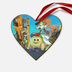 Деревянная игрушка Сердце Маленький Мальчик Чикен Ган