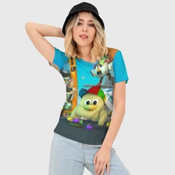 Женская футболка 3D Slim Маленький Мальчик Чикен Ган - фото 2