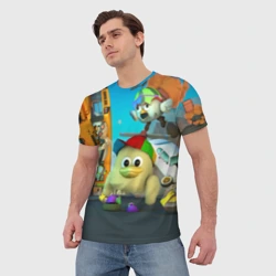 Мужская футболка 3D Маленький Мальчик Чикен Ган - фото 2