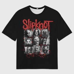 Мужская футболка oversize 3D Группа Слипкнот
