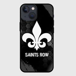 Чехол для iPhone 13 mini Saints Row glitch на темном фоне