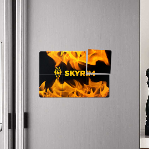 Магнитный плакат 3Х2 Skyrim - gold gradient по-горизонтали - фото 4