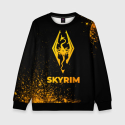 Детский свитшот 3D Skyrim - gold gradient