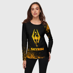 Женский лонгслив 3D Skyrim - gold gradient - фото 2