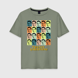 Женская футболка хлопок Oversize Twenty Tarantino face