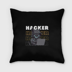 Подушка 3D Кибер хакер кот
