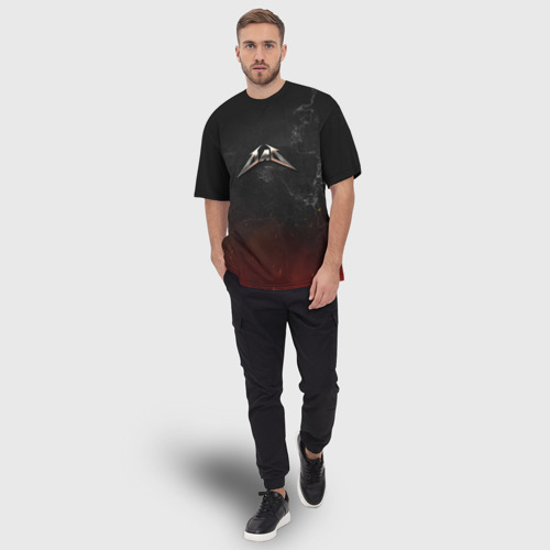 Мужская футболка oversize 3D Папа в стиле Металлика, цвет 3D печать - фото 5