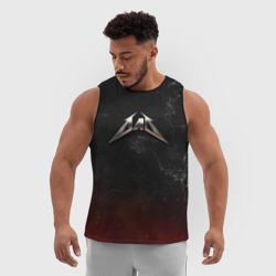 Мужская спортивная майка 3D Папа в стиле Металлика - фото 2