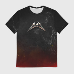 Мужская футболка 3D Папа в стиле Металлика