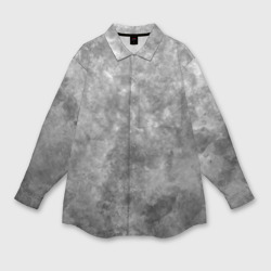 Мужская рубашка oversize 3D Абстракция - grey sky