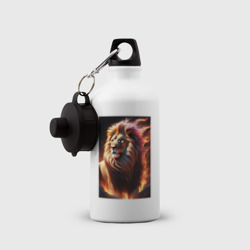 Бутылка спортивная Лев с огненной гривой - нейросеть  - фото 2
