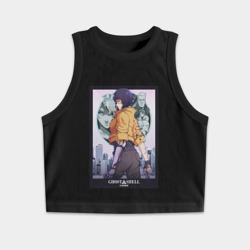 Женская укороченная майка-топ хлопок Ghost in the shell - Kusanagi