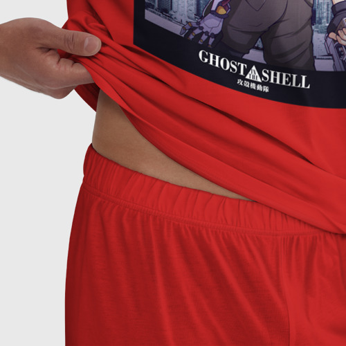 Мужская пижама хлопок Ghost in the shell - Kusanagi, цвет красный - фото 6