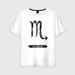 Женская футболка хлопок Oversize Scorpio sign