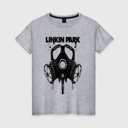 Женская футболка хлопок Linkin Park - gas mask 