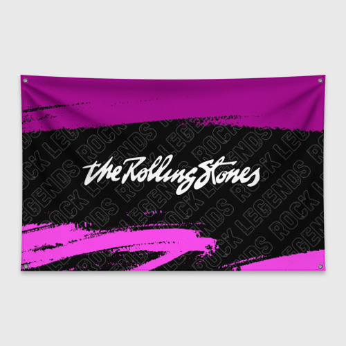 Флаг-баннер Rolling Stones rock legends по-горизонтали