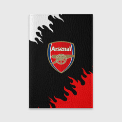 Обложка для паспорта матовая кожа Arsenal fc flame