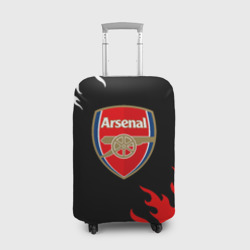 Чехол для чемодана 3D Arsenal fc flame