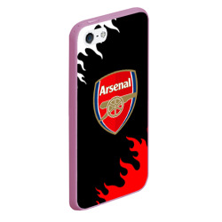 Чехол для iPhone 5/5S матовый Arsenal fc flame - фото 2