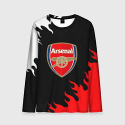 Мужской лонгслив 3D Arsenal fc flame