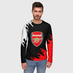 Мужской лонгслив 3D Arsenal fc flame - фото 2