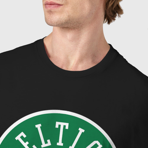 Мужская футболка хлопок Celtics players, цвет черный - фото 6