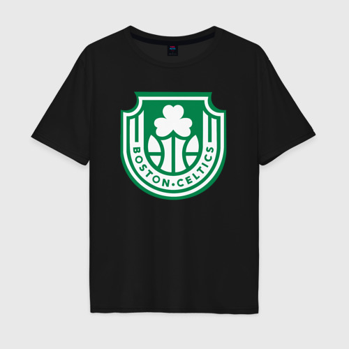 Мужская футболка хлопок Oversize с принтом Boston Celtics team, вид спереди #2
