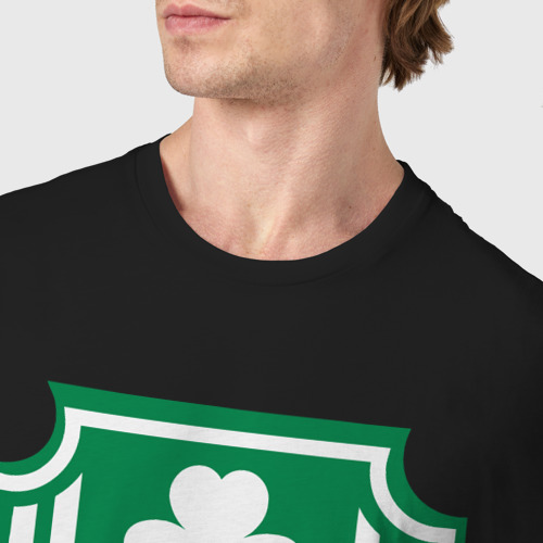 Мужская футболка хлопок Boston Celtics team, цвет черный - фото 6