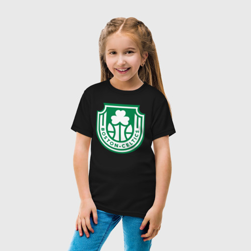 Детская футболка хлопок Boston Celtics team, цвет черный - фото 5