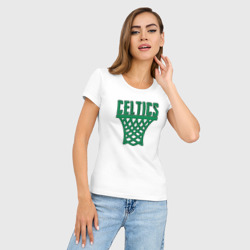 Женская футболка хлопок Slim Celtics net - фото 2