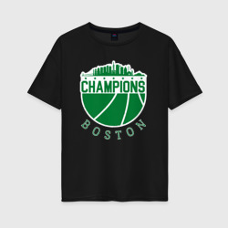 Женская футболка хлопок Oversize Boston champions