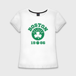 Женская футболка хлопок Slim Boston Celtics 1986