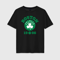 Женская футболка хлопок Oversize Boston Celtics 1986