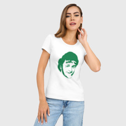Женская футболка хлопок Slim Ларри Берд - фото 2