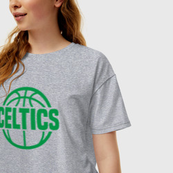 Женская футболка хлопок Oversize Celtics ball - фото 2