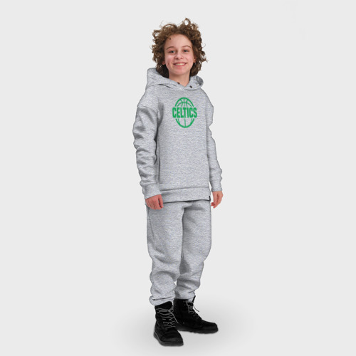 Детский костюм хлопок Oversize Celtics ball, цвет меланж - фото 3