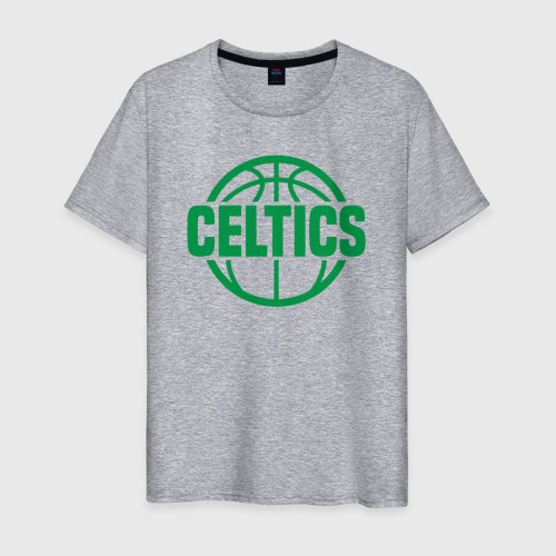Мужская футболка хлопок Celtics ball, цвет меланж